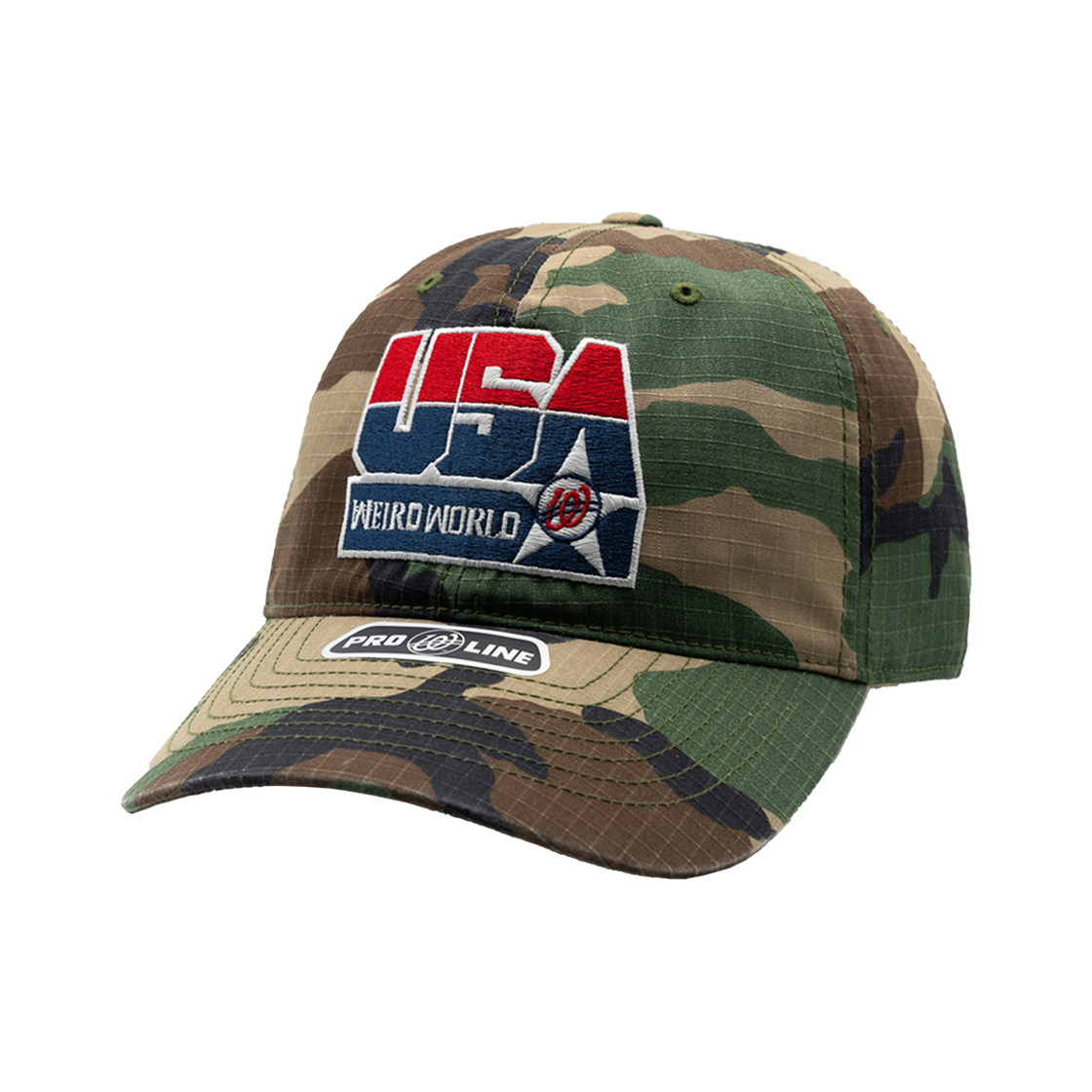 W25ISS07-GRN Weird world 1996 Dream Team Woodland Ball Cap Green