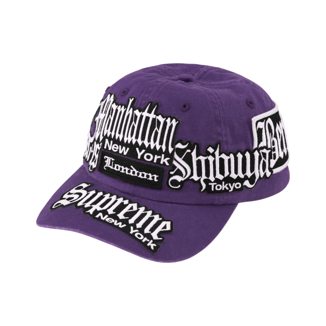 슈프림 시티 패치 6-패널 퍼플 - 23SS(Supreme City Patches 6-Panel Purple - 23SS) - 1
