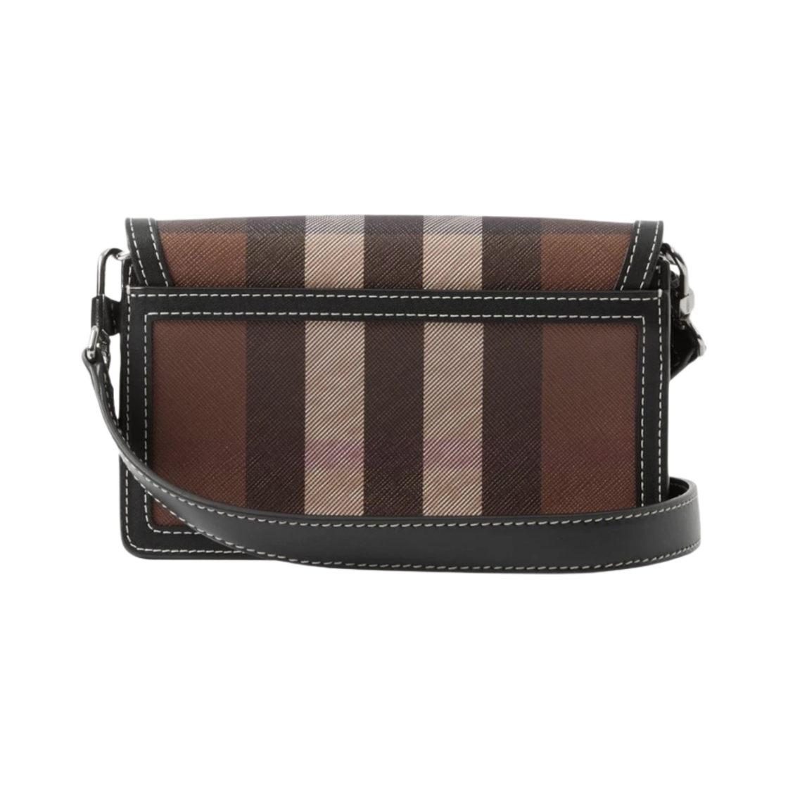 버버리 체크 레더 크로스바디백 다크 버치 브라운(Burberry Check Leather Crossbody Bag Dark Birch Brown) - 3