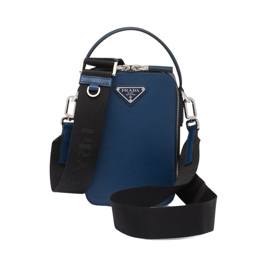 프라다 브리크 사피아노 레더 백 블루에뜨(Prada Brique Saffiano Leather Bag Bluette) - 1