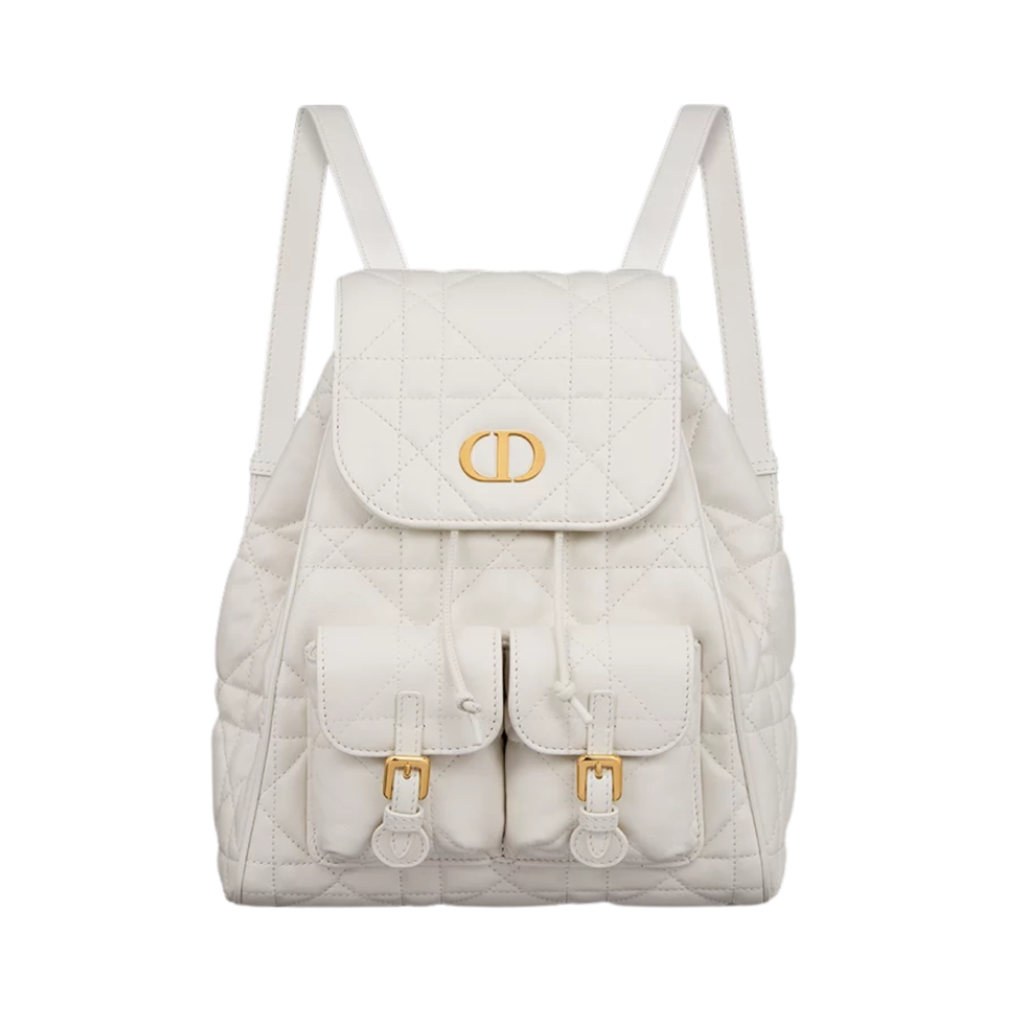 M6301UNOZ-M030 Dior Caro Medium Backpack Macrocannage Calfskin Latte