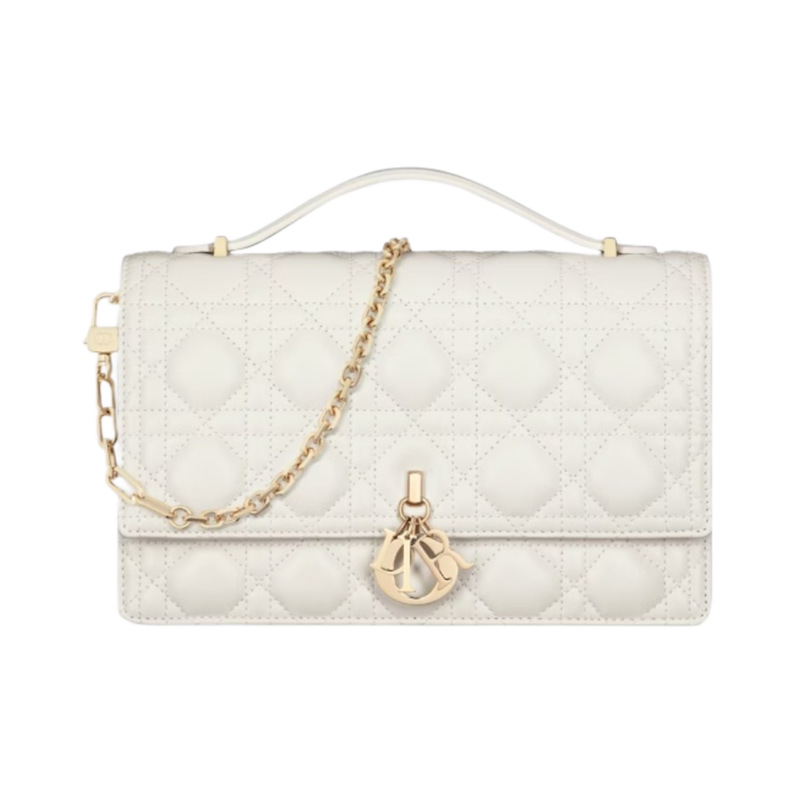 디올 미스 디올 까나쥬 램스킨 탑 핸들백 라떼(Dior Miss Dior Cannage Lambskin Top Handle Bag Latte) - 1