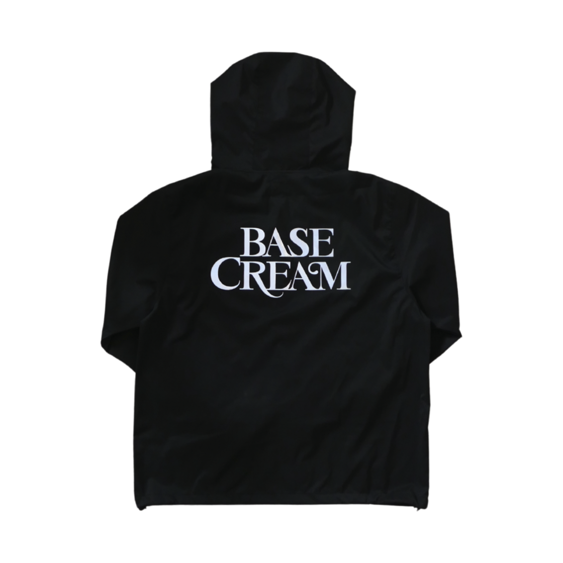 베이스크림 리플렉티브 로고 하프집 아노락 자켓 블랙(Basecream Reflective Logo Half-zip Anorak Jacket Black)
