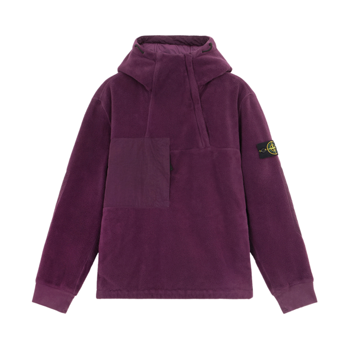 811542753-V0011 Stone Island 42753 Cotton Pile with Nylon TC Hooded Anorak with Anti Drop Burgundy - 24FW
