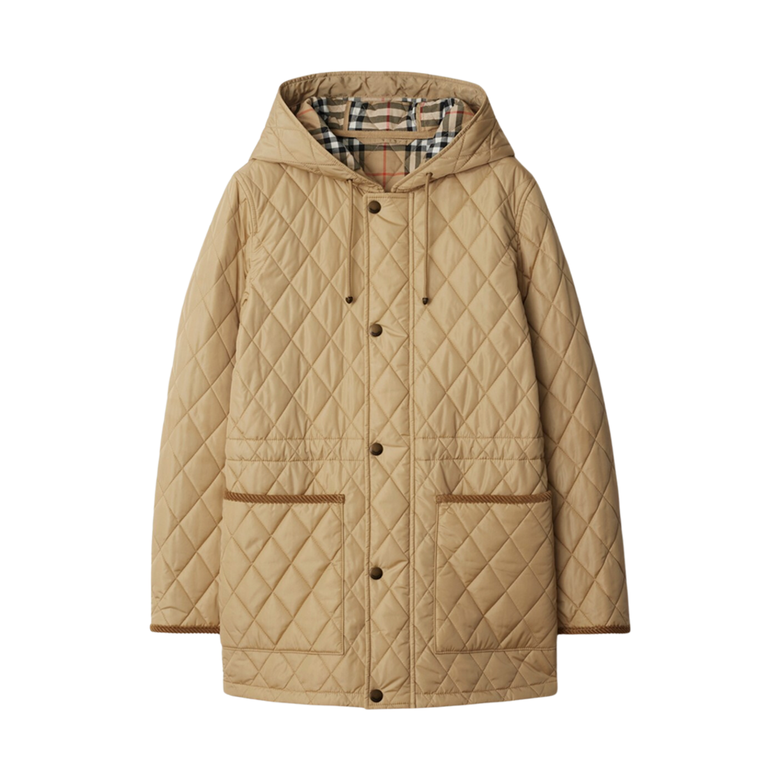 8105108 (W) Burberry Quilted Nylon Parka Flax
