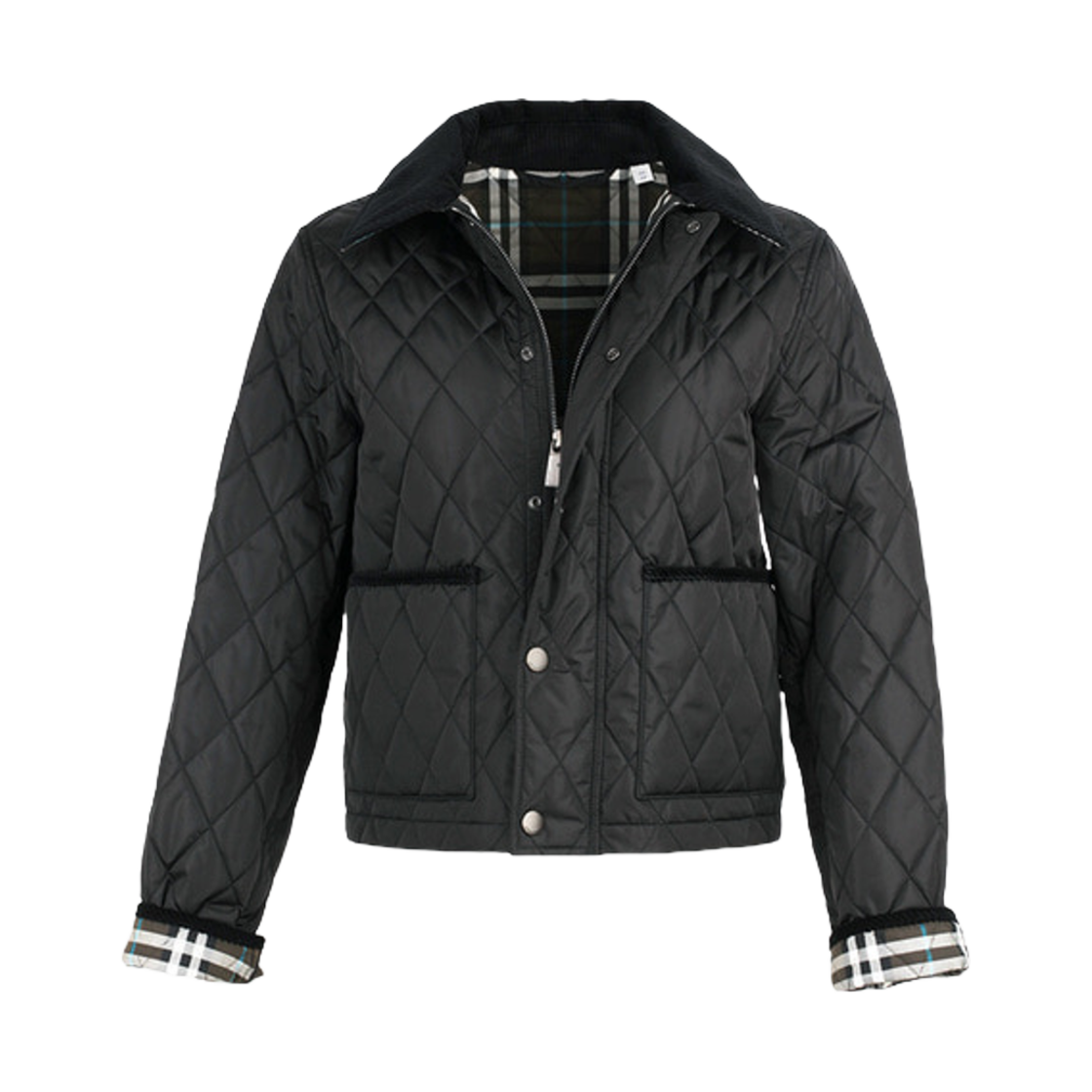 8105097 (W) Burberry Cropped Quilted Nylon Jacket Black