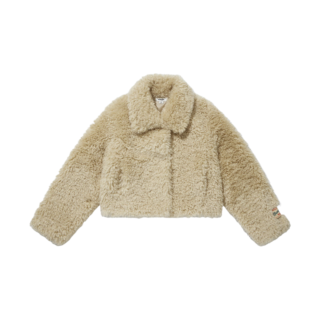 (W) 랭글러 폭스퍼 크롭 자켓 베이지((W) Wrangler Faux Fur Cropped Jacket Beige)