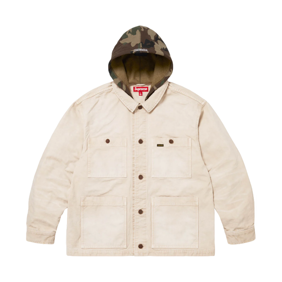 슈프림 원 후드 초어 코트 내츄럴 - 25SS