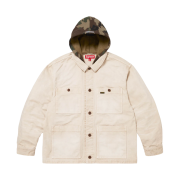 Supreme Worn Hooded Chore Coat Natural - 25SS