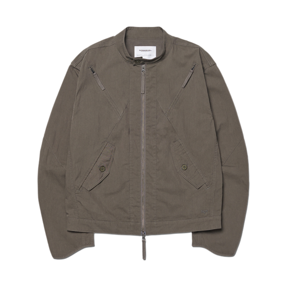 NMSS52JK05WGY NOMANUAL Slash Zipper Jacket Washed Gray