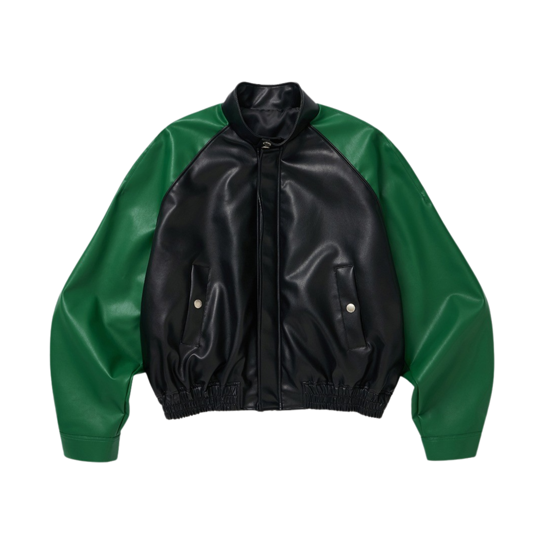 009_TIP THE IDENTITY PROJECT Racer Raglan Jacket Black Green