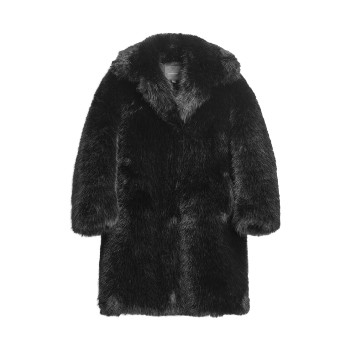 (W) 자라 x 스테파노 필라티 포우 퍼 코트 블랙((W) Zara x Stefano Pilati Faux Fur Coat Black)