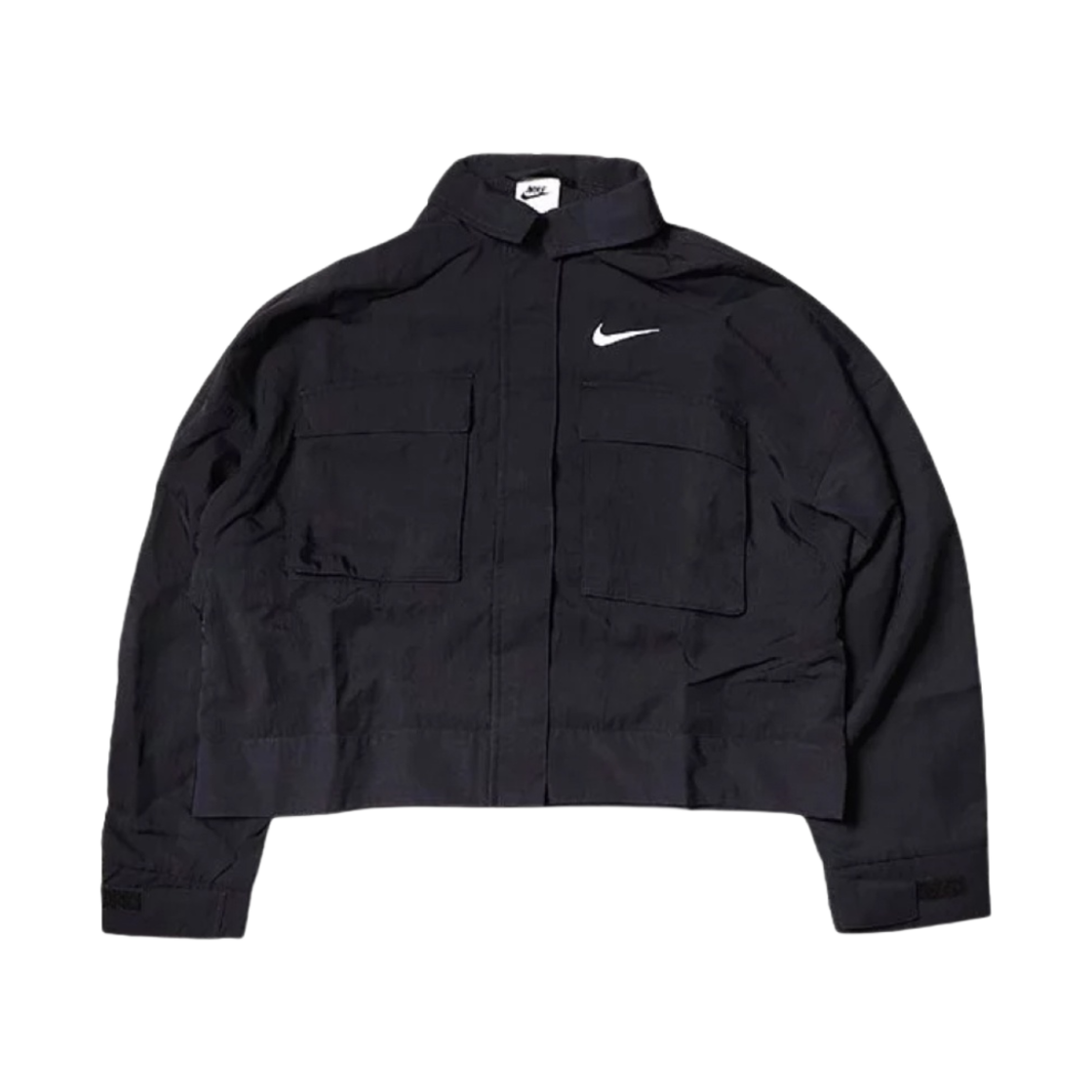DM6244-010 (W) Nike NSW Essential Woven Field Jacket Black - Asia