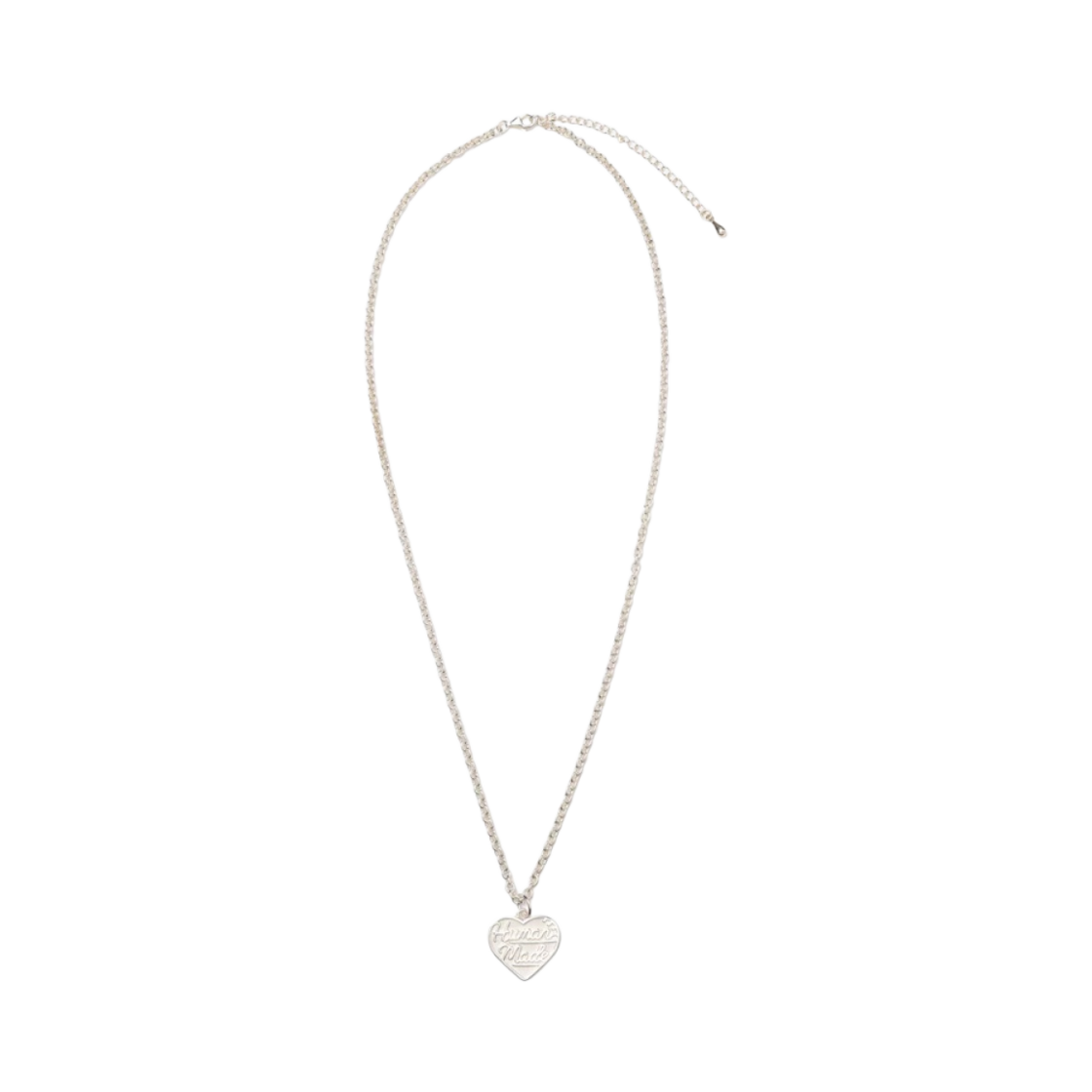 휴먼 메이드 하트 실버 네클리스 실버(Human Made Heart Silver Necklace Silver)