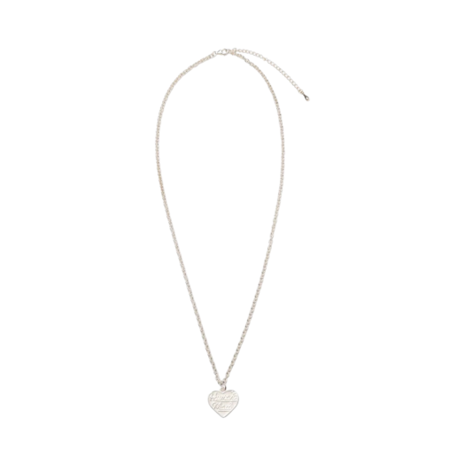 HM28GD067 Human Made Heart Silver Necklace Silver