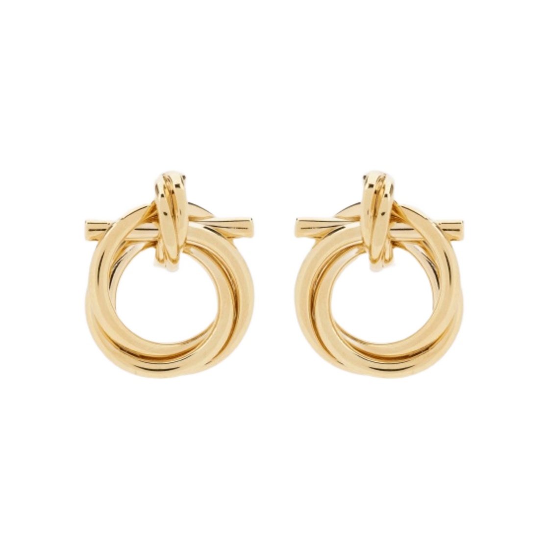 (W) 페라가모 간치니 이어링 골드((W) Ferragamo Gancini Earrings Gold) - 1