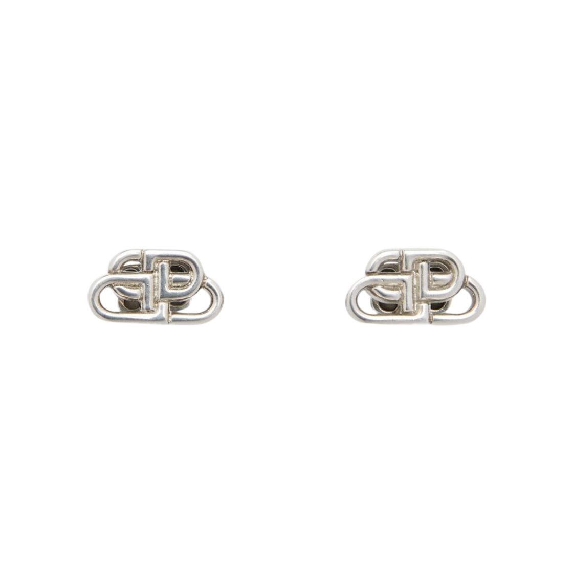 594709TZRLS0668 Balenciaga BB XS Stud Earrings Silver