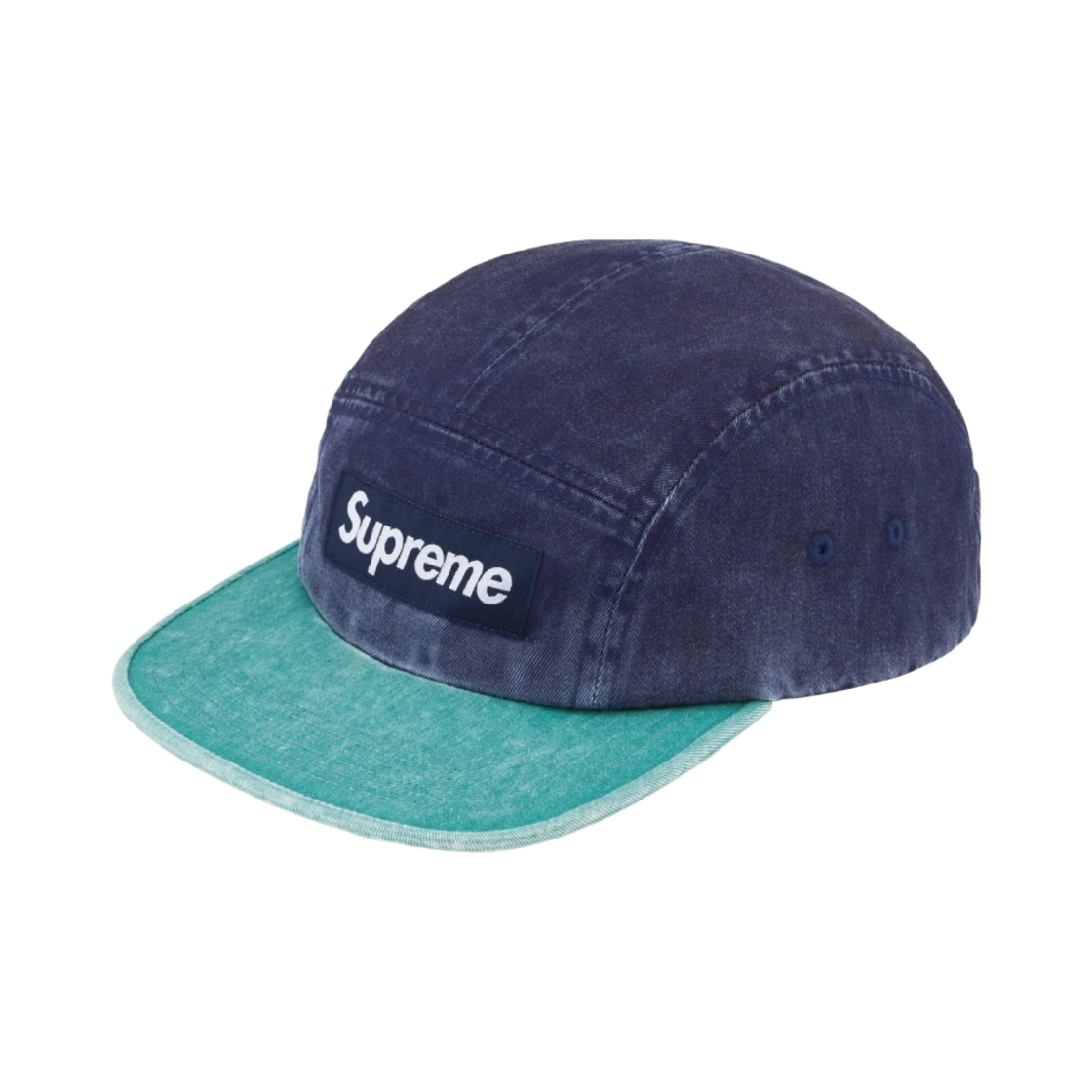 슈프림 피그먼트 투톤 캠프캡 네이비 - 24SS