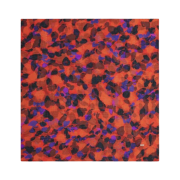 (W) Saint Laurent Square Scarf In Floral Silk Muslin Orange Red Multicolor
