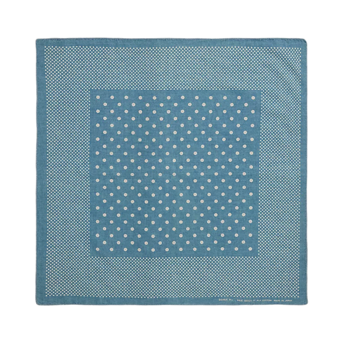 더블알엘 인디고 폴카 닷 코튼 반다나 인디고 크림(Double RL Indigo Polka Dot Cotton Bandana Indigo Cream) - 1