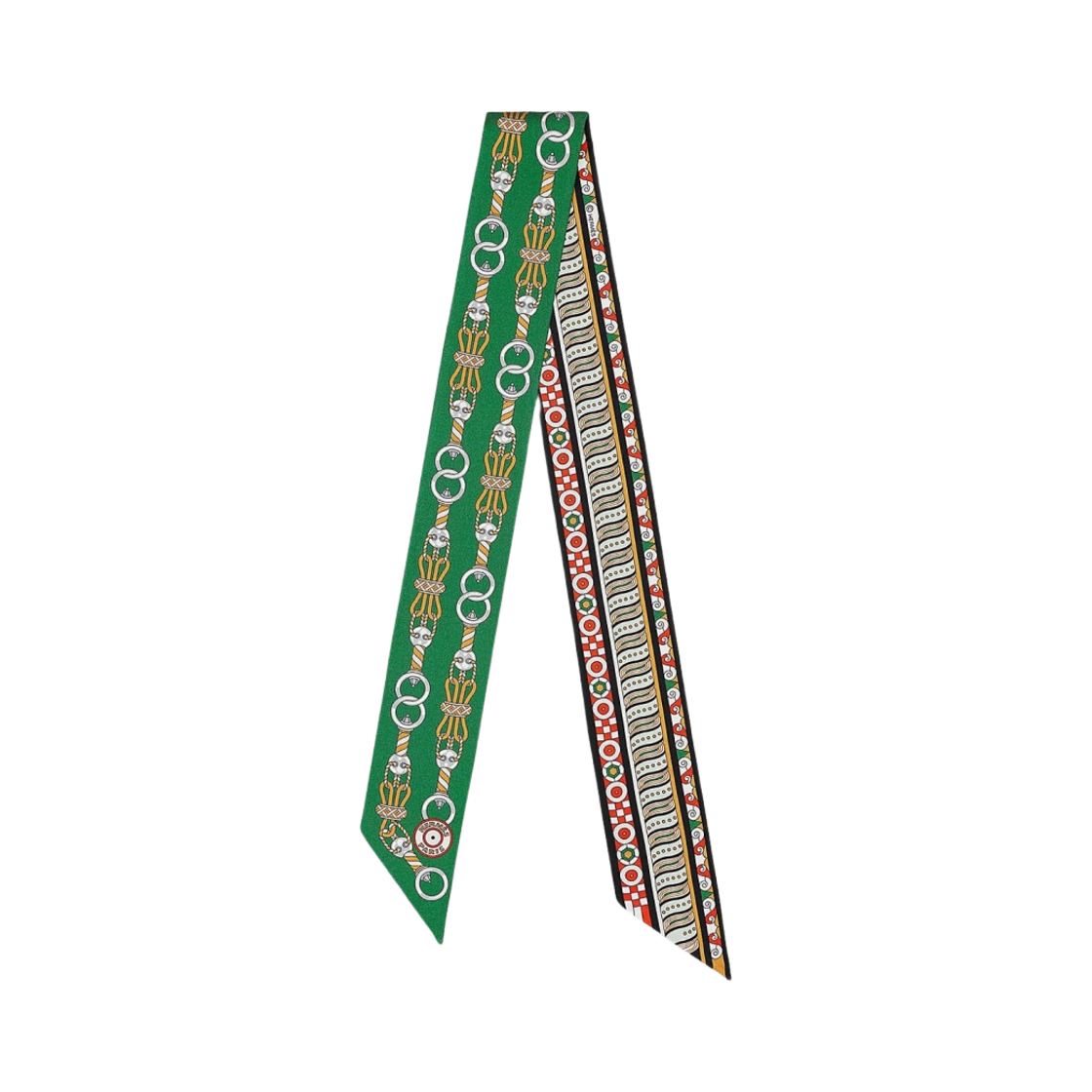 (W) 에르메스 아르네 엔 로자스 트윌리 베르 베쥬 베흐미용((W) Hermes Harnais En Rosace Twilly Vert Beige Vermillon) - 1
