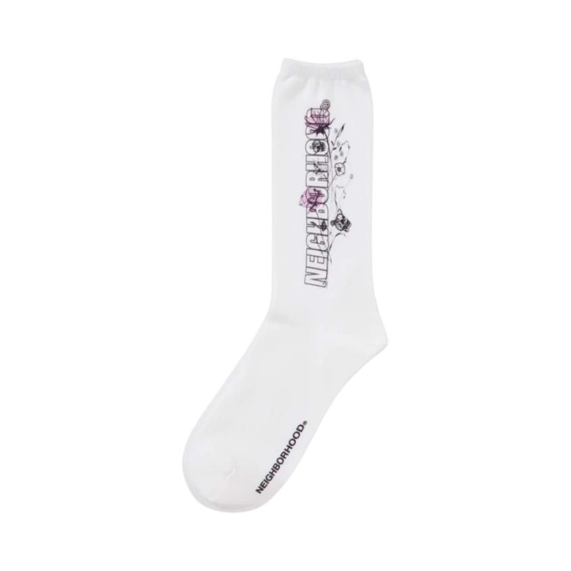 241KWDWN-UWM01S Neighborhood x Dr. Woo Socks White