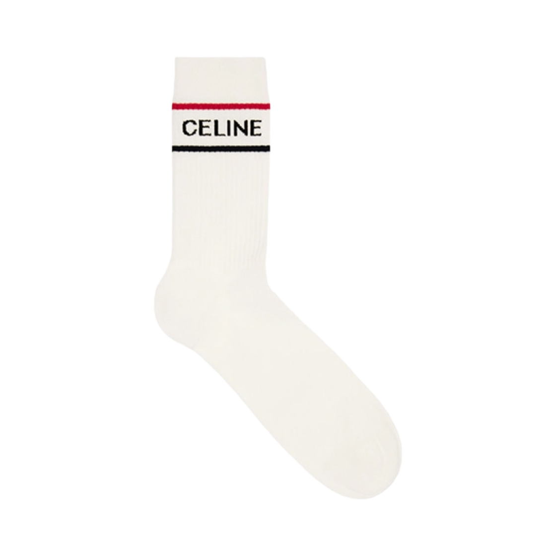 셀린느 스트라이프 코튼 삭스 화이트 레드(Celine Socks in Striped Cotton White Red) - 1