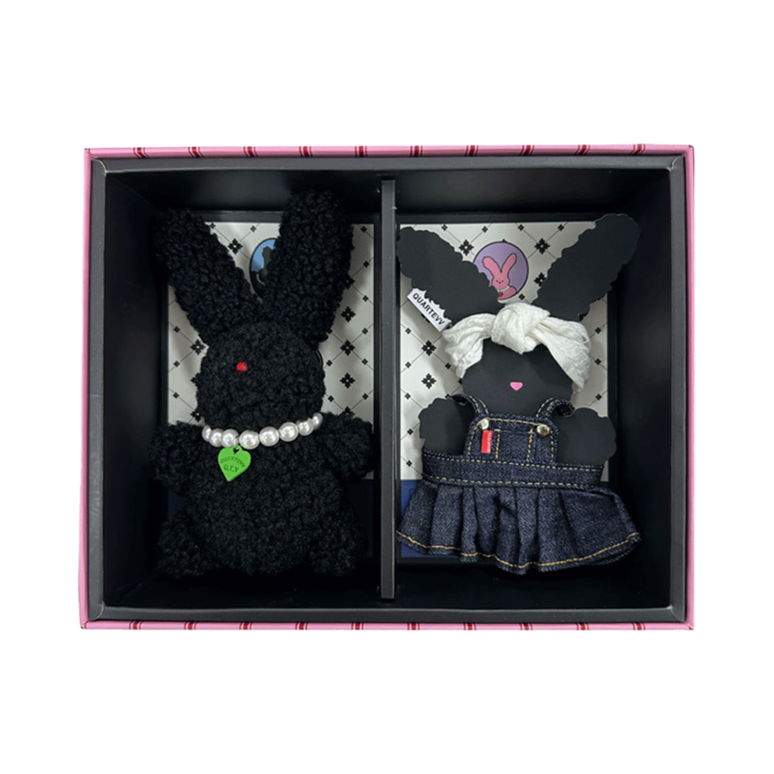 쿼터브 토토 데님드레스 키링인형 기프트패키지(Quartevv Toto Denim dress keyring Gift)