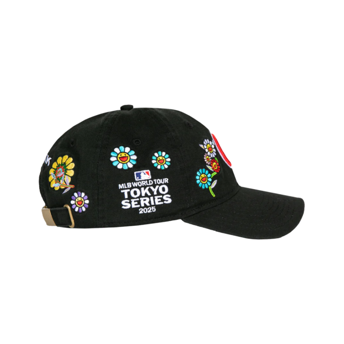 뉴에라 x 무라카미 타카시 x MLB 월드 투어 도쿄 시리즈 2025 9트웬티 컵스 스트랩백 햇 블랙(New Era x Murakami Takashi x MLB World Tour Tokyo Series 2025 9Twenty Cubs Strapback Hat Black) - 3
