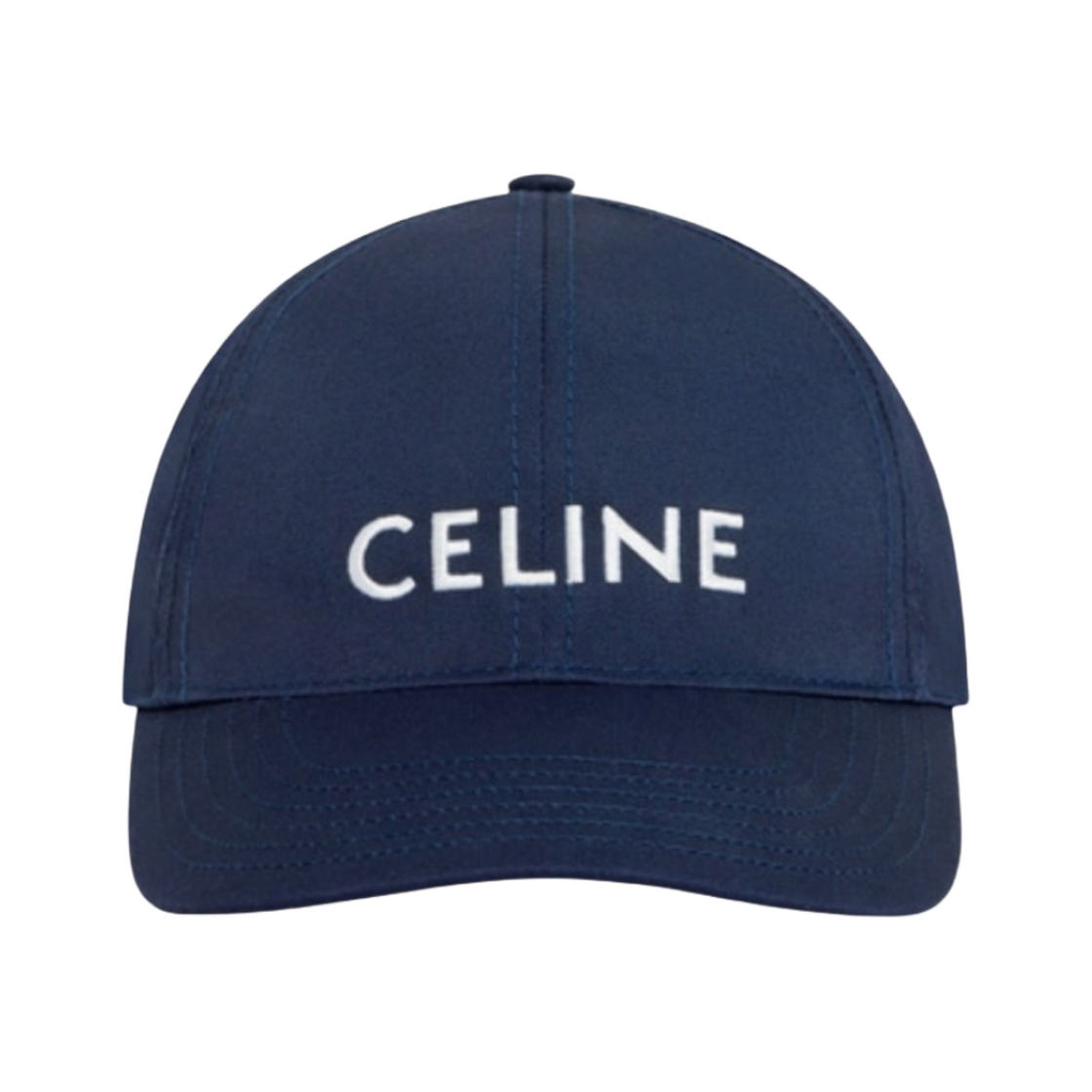 2AUA1969P-07MJ (W) Celine Baseball Cap in Cotton Marine
