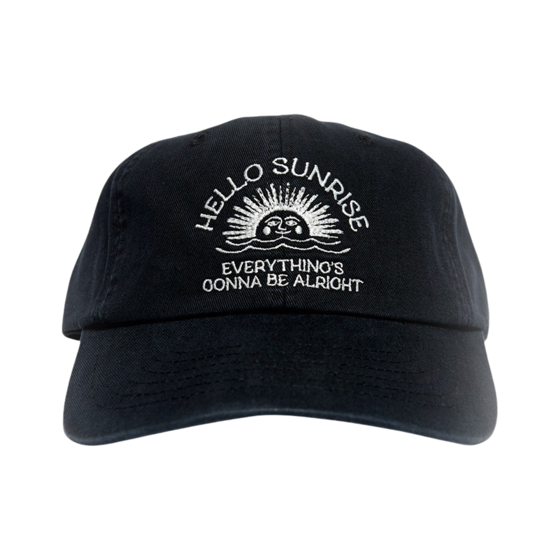 헬로선라이즈 워시드 빈티지 아치 로고 볼 캡 블랙(Hello Sunrise Washed VTG Arch Logo Ball Cap Black)