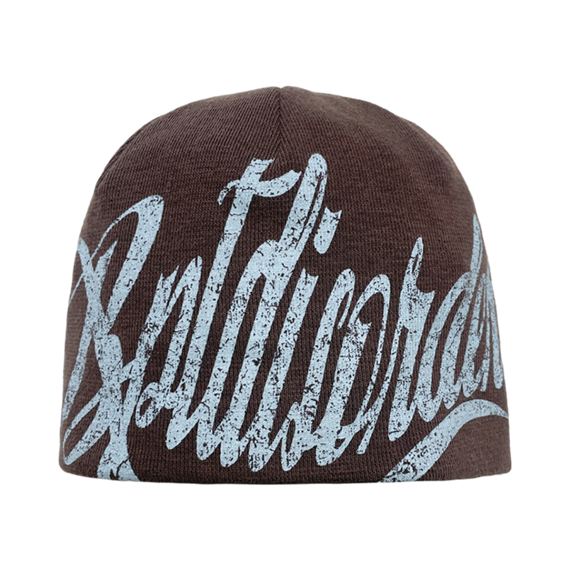 24FWCP004 BP2DISORDER BPT Cursive Beanie Brown Blue