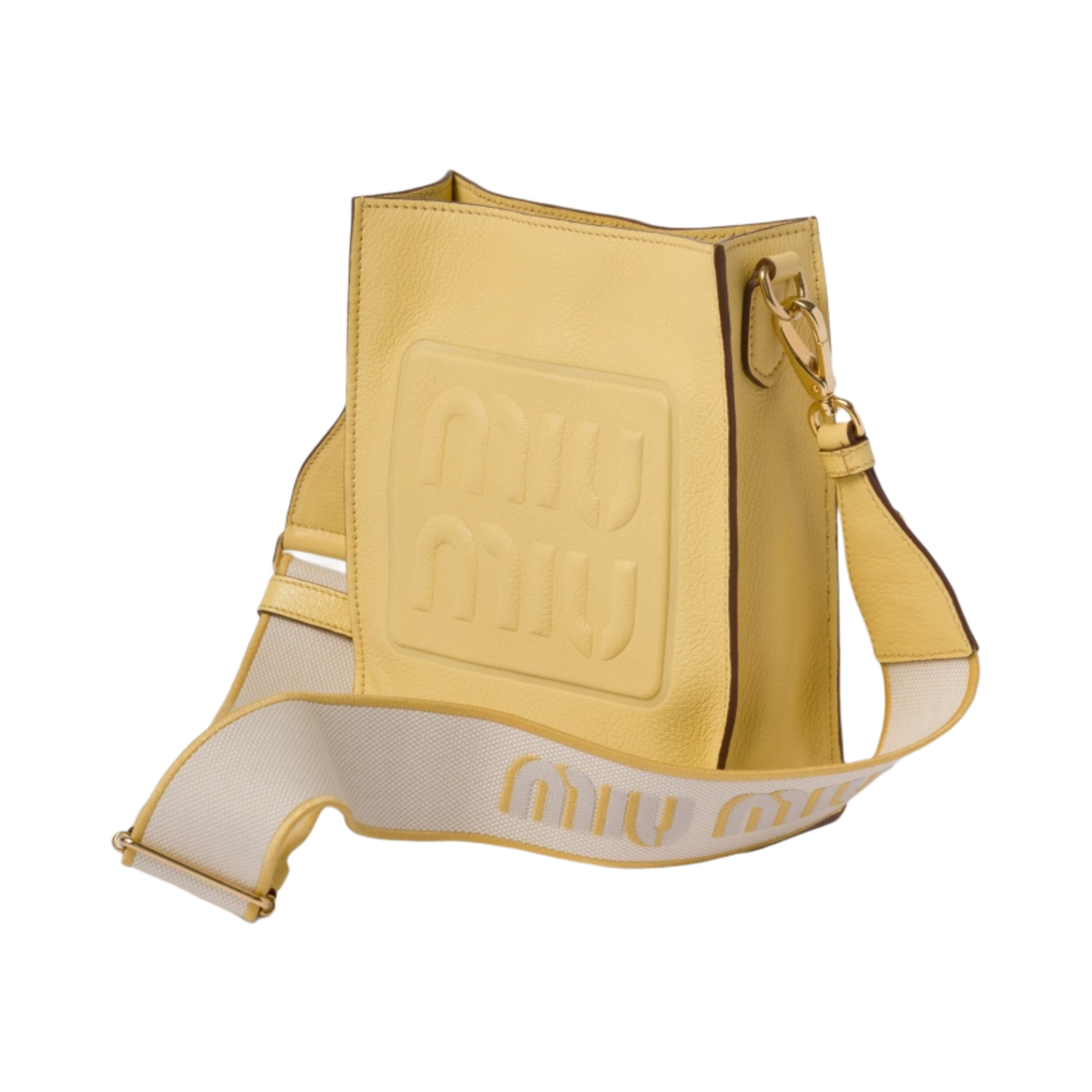 미우 미우 마드라스 레더 숄더백 레몬 옐로우(Miu Miu Madras Leather Shoulder Bag Lemon Yellow) - 2