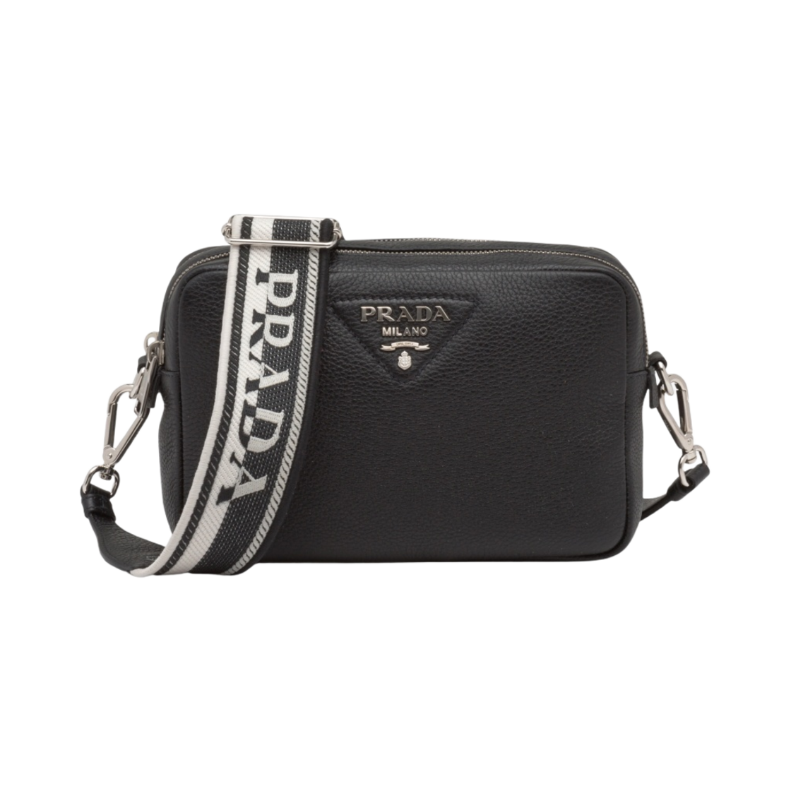 1BH082-2DKV-F0002 Prada Shoulder Strap Leather Bag Black