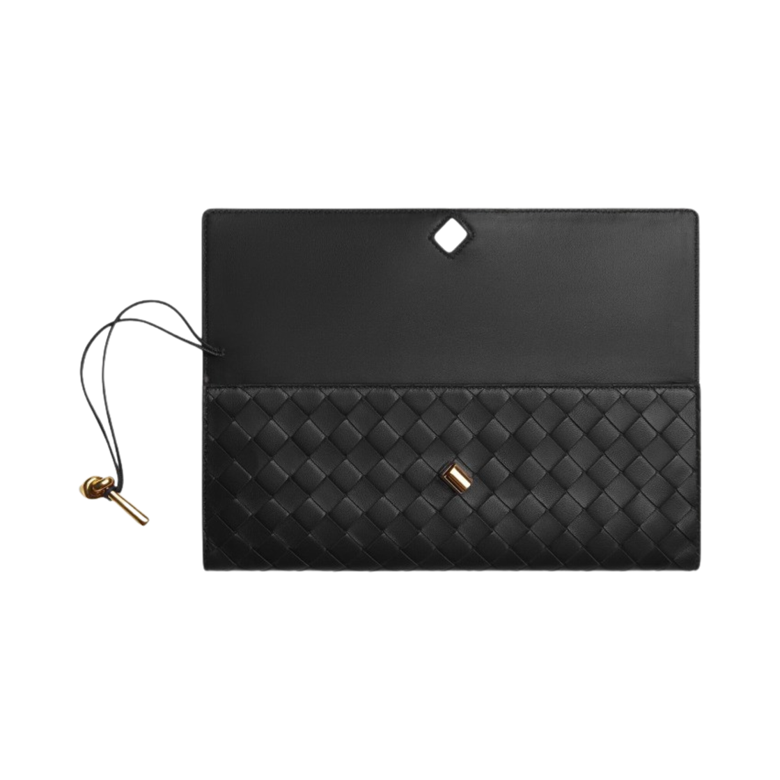 보테가 베네타 핸들 롱 클러치 안디아모 블랙(Bottega Veneta Long Clutch Andiamo with Handle Black) - 3