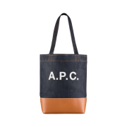 A.P.C. Axelle Small Tote Bag Denim Caramel