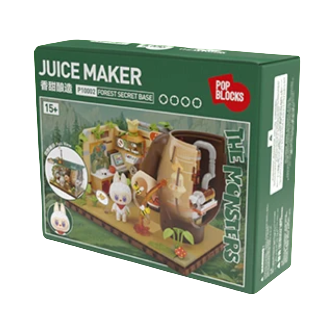 팝마트 라부부 더 몬스터즈 마을 숲속 비밀 기지 시리즈 블록 주스 공장(Pop Mart Labubu The Monsters Forest Secret Base Series Block Juice Maker)
