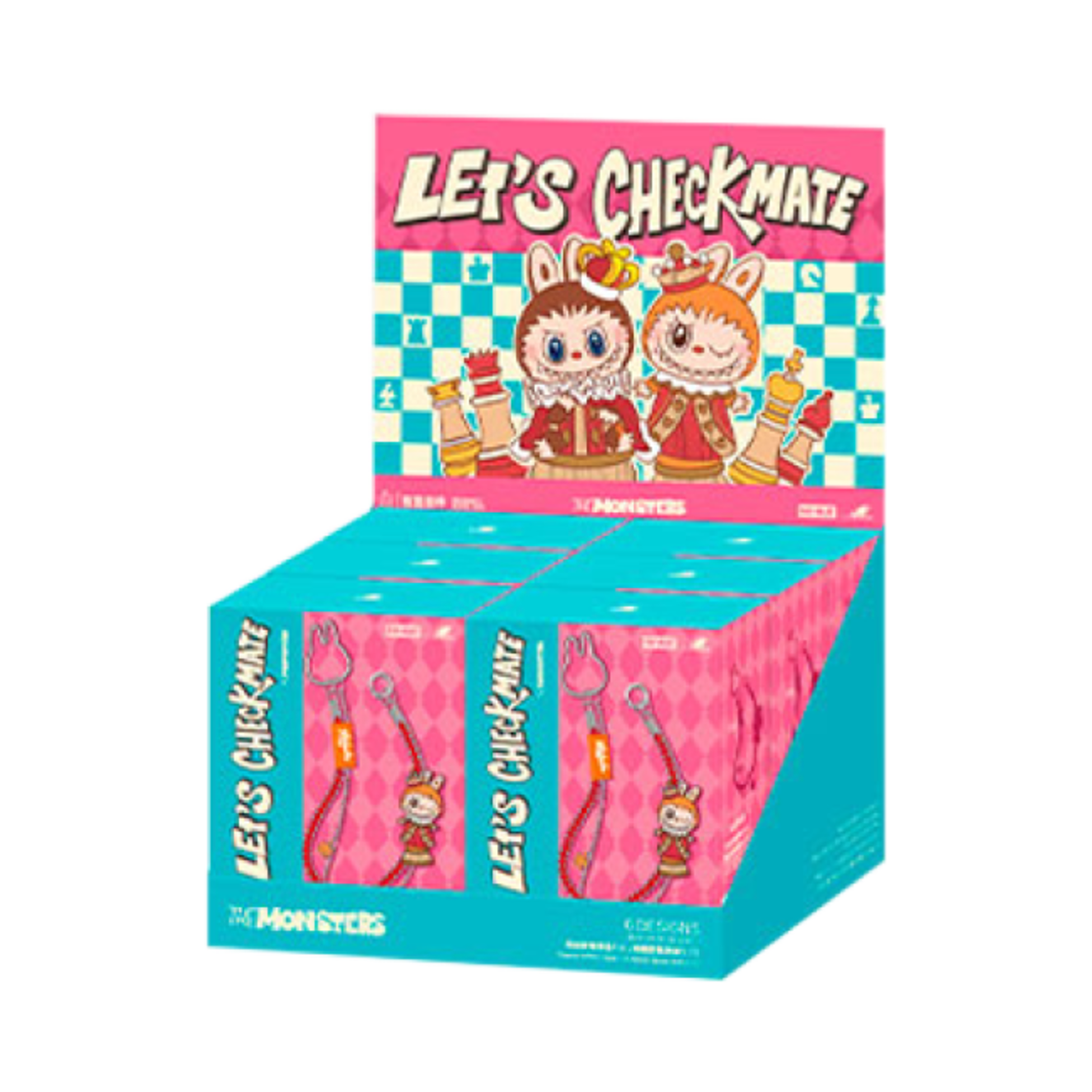 팝마트 더 몬스터즈 체크메이트 시리즈 미개봉 랜덤박스 (6개입)(Pop Mart The Monsters Let's Checkmate Series Sealed Case (6 Blind Boxes))