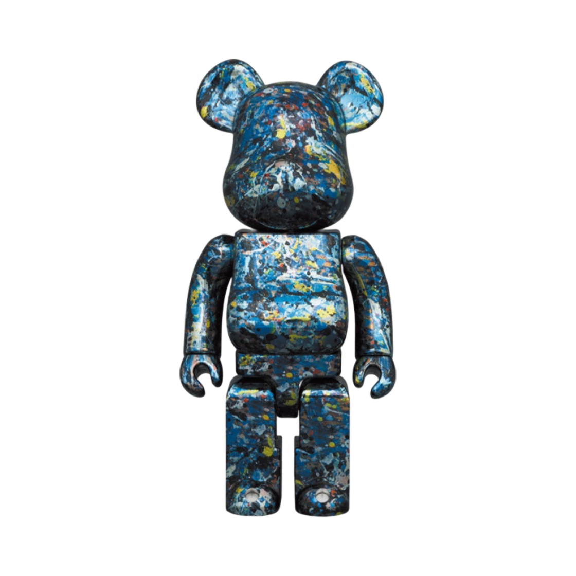 베어브릭 월드 와이드 투어 3 잭슨 폴록 스튜디오 크롬 버전 100% & 400% 세트(Bearbrick World Wide Tour 3 Jackson Pollock Studio Chrome Ver. 100% & 400% Set) - 2
