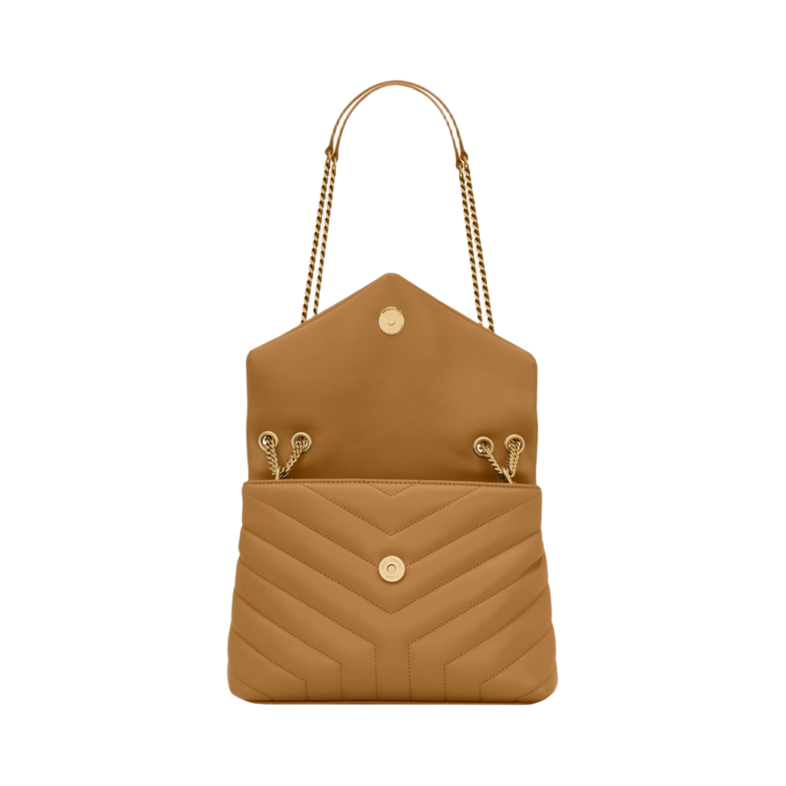 생로랑 마틀라세 Y 레더 브론즈 모노그램 루루 스몰백 다크 내츄럴(Saint Laurent Bronze Monogram Loulou Small Bag in Matelasse Y Leather Dark Naturel) - 3