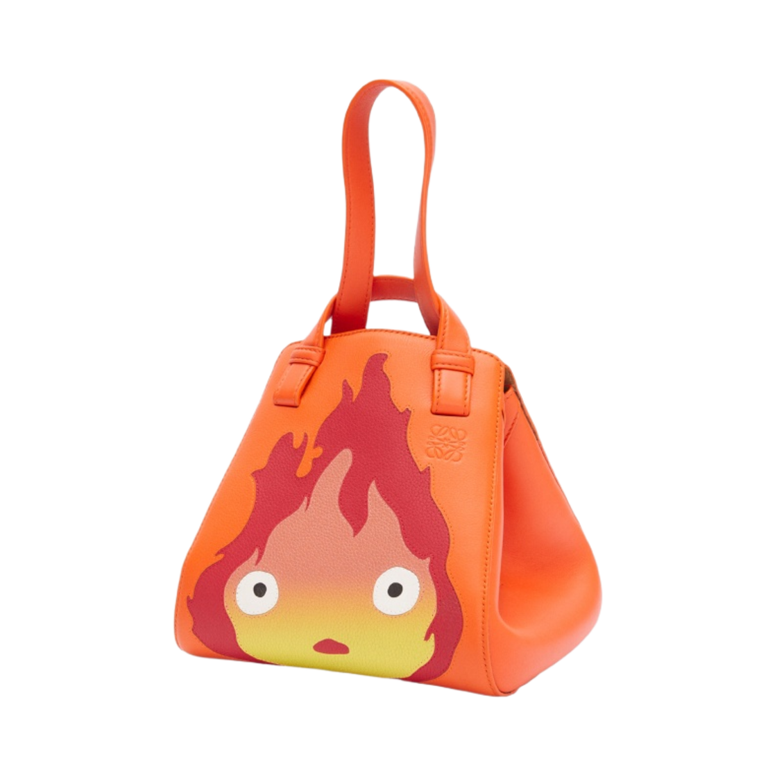 로에베 x 하울의 움직이는 성 캘시퍼 해먹 너겟백 사틴 카프스킨 오렌지(Loewe x Howl's Moving Castle Calcifer Hammock Nugget Bag in Satin Calfskin Orange) - 2