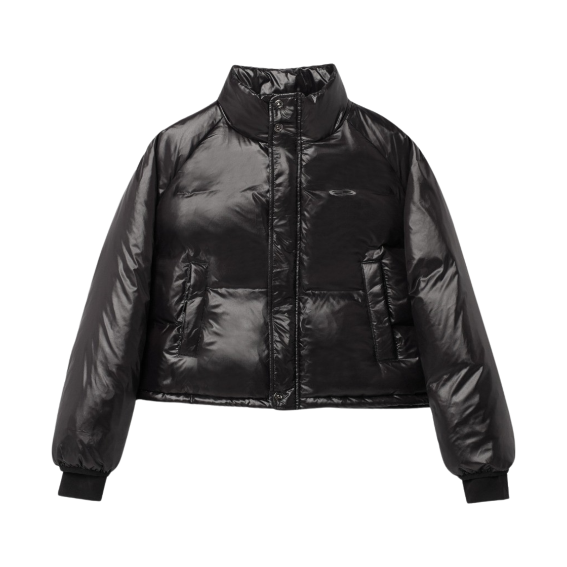 FWSWCUA111M Opening Project W Logo Short Down Jacket Black