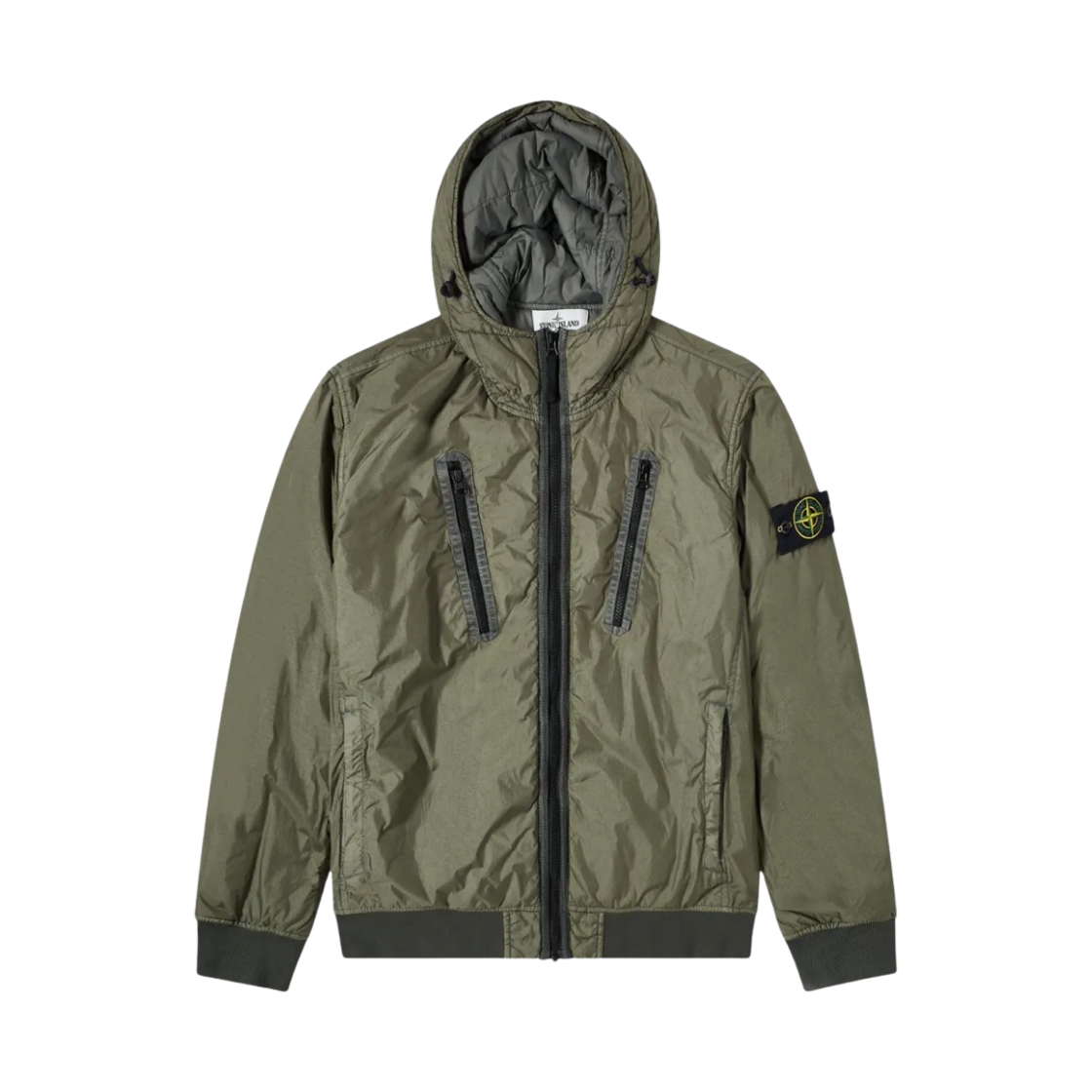 스톤 아일랜드 42223 가먼트 다이드 크링클랩스 나일론 다운 자켓 올리브 - 21FW(Stone Island 42223 Garment Dyed Crinkle Reps Nylon Down Jacket Olive - 21FW) - 1