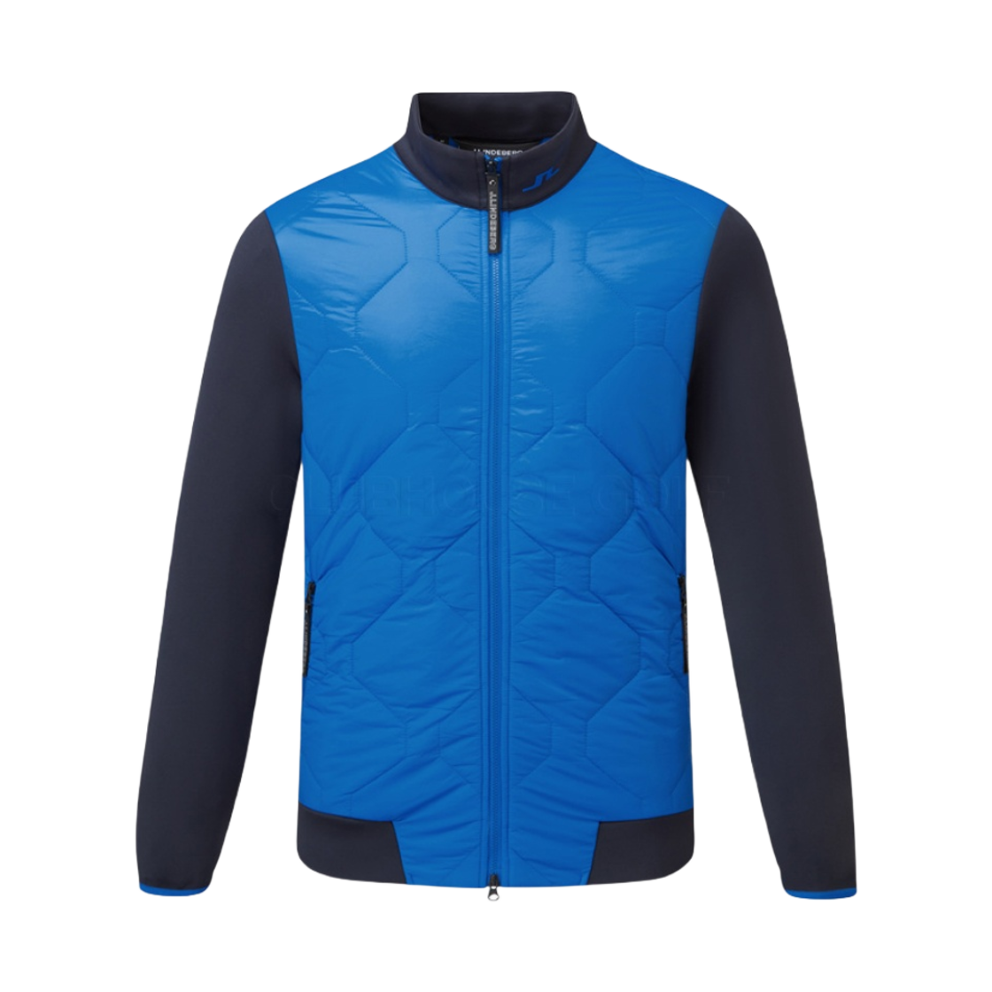 AMOW09261-O357 J.Lindeberg Quilt Hybrid Jacket Lapis Blue