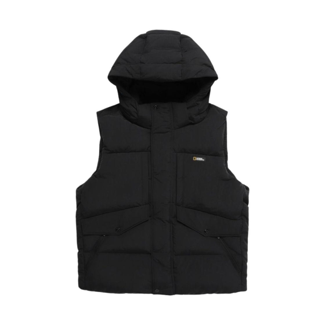 N244UDV040 National Geographic Helena Hood Down Vest Carbon Black