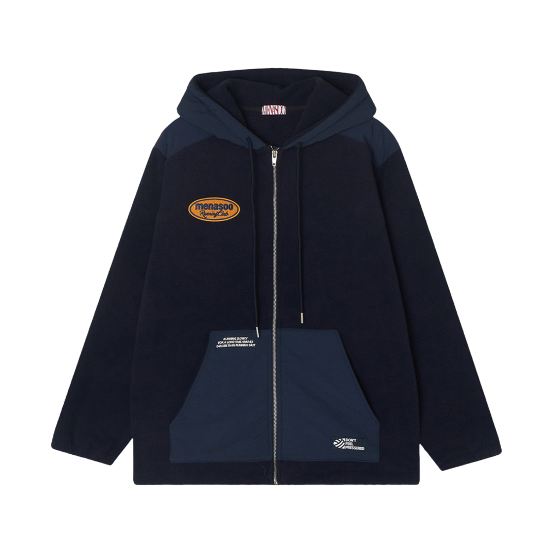 JK-HD-FLC-NV Menasoo Fleece Hood Jacket Navy