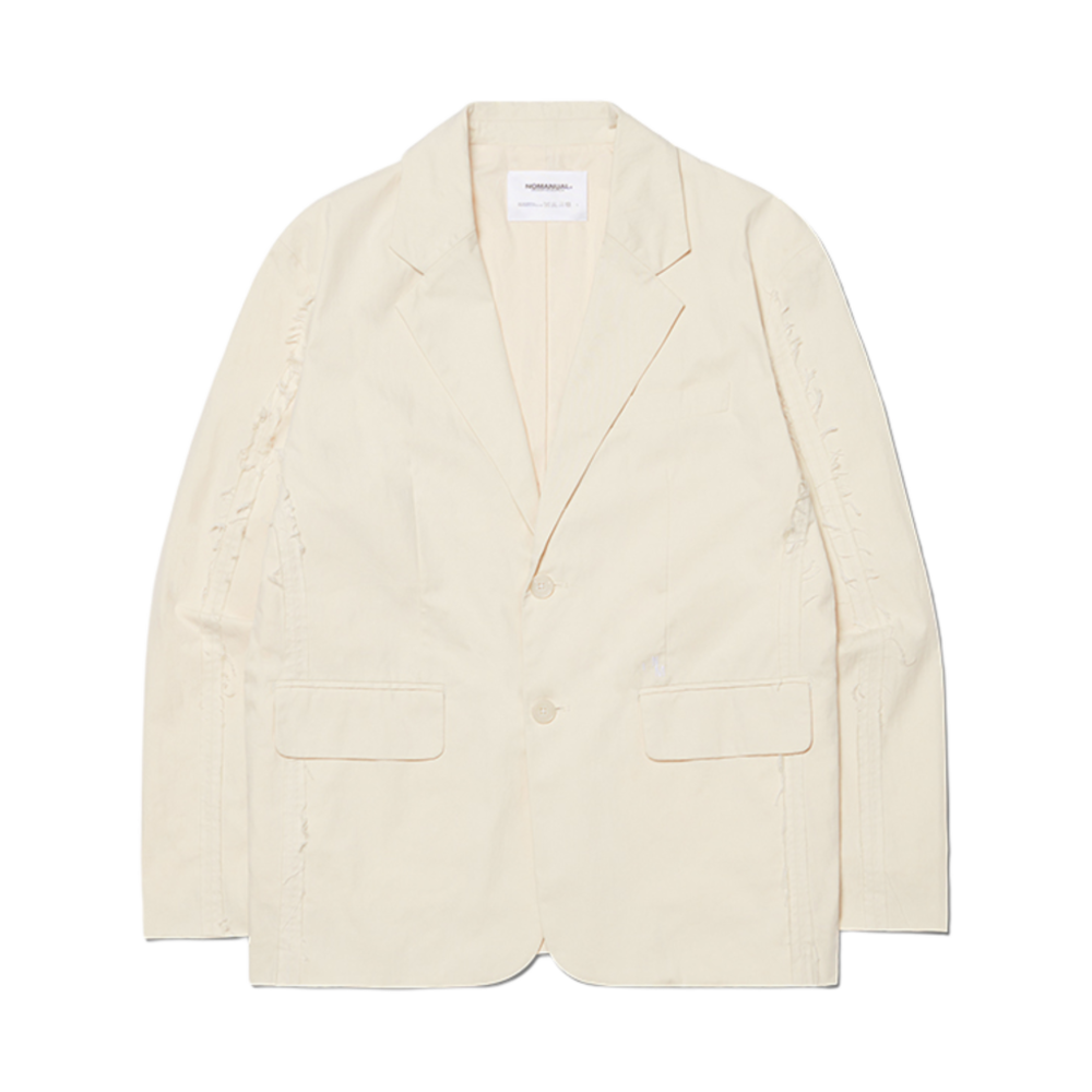 노매뉴얼 러프 컷 오버사이즈 자켓 베이지