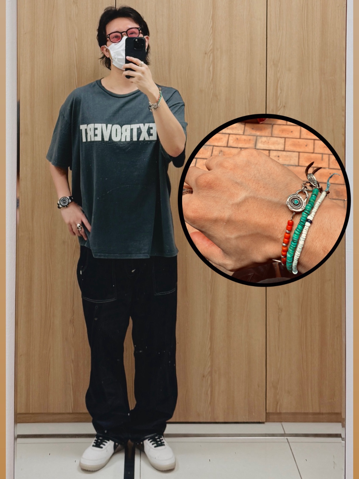 Gallery Dept. ATK Stack Logo T-Shirt Vintage Black, Nike Field General Light Orewood Brown Black 착용 스타일