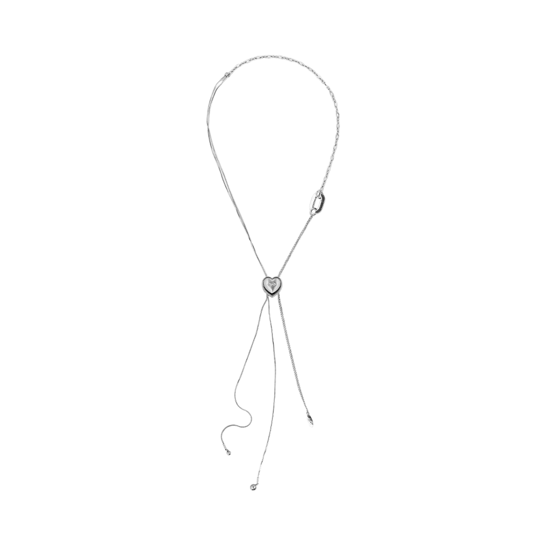 센티멍 넘버 480 하트 코드 락 체인 네크리스 실버(Sentiments No.480 Heart Code Lock Chain Necklace Silver)