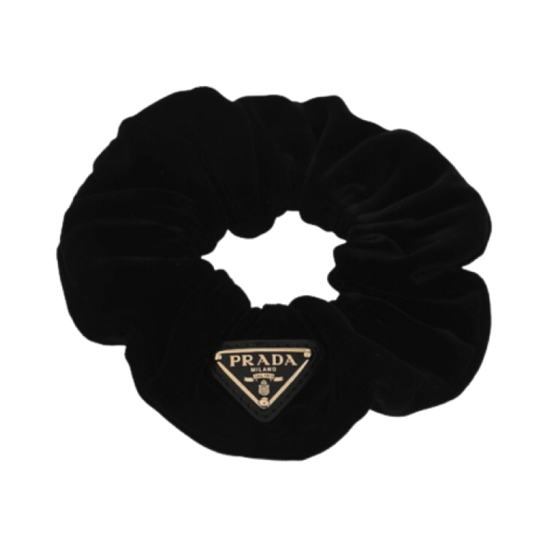 (W) 프라다 벨벳 스크런치 블랙((W) Prada Velvet Scrunchie Black)